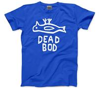 Dead BOD Tshirt - Maritime Landmark Hull Bird Marina Sailor City East Yorkshire River Hull Humber Graffiti Tee - Mens Unisex T-Shirt - M Blue Beige