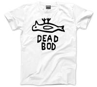 Dead BOD Tshirt - Maritime Landmark Hull Bird Marina Sailor City East Yorkshire River Hull Humber Graffiti Tee - Mens Unisex T-Shirt - L White