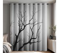 Dead Branches Blackout Curtains Eyelet 90x54 Inch 2 Panels Thermal Insulated Drapes 3D Print Winter Trees Extra Wide Curtains for Bedroom Living Room Darkening Window Treatments B/1788
