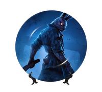 Dead By Daylight Bone China Decorative Plate with Stand and Hook Ceramic Dinner Plates Art Porcelain Plate for Home Office Wall Decor Collections 10in