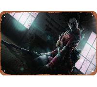 Dead by Daylight, Video Game, video game characters, Video Game Creatures Metal Tin Sign Retro Wall Decor for Home Gate Garden Bars Restaurants Cafes Office Store Pubs Club Sign Gift 12 X 8 INCH