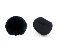 Dead Cat Pop Filter Fit For ZOOM H6essential Handy Portalble recorder Furry Windscreen&Foam Microphone Windshield Sponge cover (Black and Foam)
