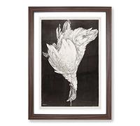 Dead Chicken by Theo Van Hoytema Framed Print | A2 Walnut Framed Wall Art | Ready to Hang | Modern Animal Picture | Living Room Bedroom Lounge Office