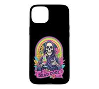 Dead Cool Grim Reaper Skeleton Summerween Beach Cocktail Case for iPhone 15 Plus