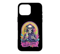 Dead Cool Grim Reaper Skeleton Summerween Beach Cocktail Case for iPhone 16 Pro Max