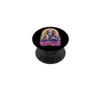 Dead Cool Grim Reaper Skeleton Summerween Beach Cocktail PopSockets Adhesive PopGrip