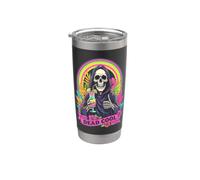 Dead Cool Grim Reaper Skeleton Summerween Beach Cocktail Stainless Steel Insulated Tumbler