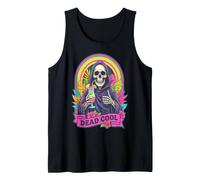 Dead Cool Grim Reaper Skeleton Summerween Beach Cocktail Tank Top