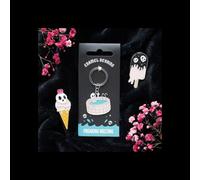 Dead Cool Skeleton Enamel Keyring Pink Pool Chilled
