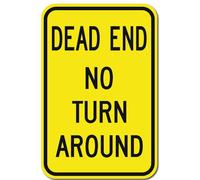 Dead End No Turn Around Sign Funny Retro Metal Sign 8X12 Inches