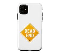 Dead End Road Sign Funny Traffic Warning Vintage Graphic Tee Case for iPhone 11