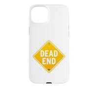 Dead End Road Sign Funny Traffic Warning Vintage Graphic Tee Case for iPhone 15 Plus
