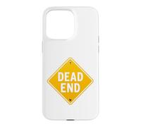 Dead End Road Sign Funny Traffic Warning Vintage Graphic Tee Case for iPhone 15 Pro Max