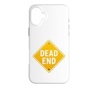 Dead End Road Sign Funny Traffic Warning Vintage Graphic Tee Case for iPhone 16 Plus
