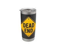 Dead End Road Sign Funny Traffic Warning Vintage Graphic Tee Stainless Steel Insulated Tumbler
