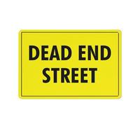 Dead End Street Sign 12 X 8 Inches Aluminum Sign Reflective - Uv Protected, Waterproof, Weatherproof And Fade Resistant - 4Pre-Drilled Holes
