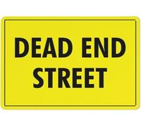 Dead End Street Warning Metal Sign Tin Signs Aluminum Sign for Outdoors Use Yard Farm Fence Home Wall Decor 8x12 inch