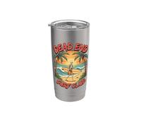 Dead End Surf Club Skeleton Surfer Beach Summerween Stainless Steel Insulated Tumbler