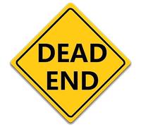 DEAD END Warning Tin Sign Funny Novelty Metal Tin Sign Black on Yellow Farm Organic Country Home Decor Wall Sign Suitable for Indoor and Outdoor Yard Sign 12"x12"