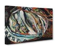 Dead Fish By Chaim Soutine Canvas Print | Gallery Wrapped 30mm Frame Wall Art | 24x16 inches | Ready to Hang | Classic Animals Picture | Living Room Bedroom Lounge Office