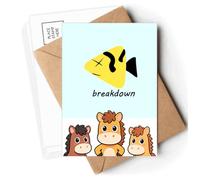 Dead Fish Sad Depressed Art Deco Fashion Postcards Envelopes Cards Mailing Year Horse