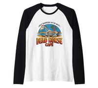 Dead Horse Cafe Best Barbeque in The West Raglan Baseball Tee