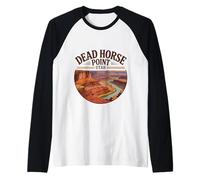 Dead Horse Point Utah Retro Adventure Raglan Baseball Tee