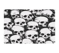Dead Human Skulls Placemats Heat Resistant Washable Oxford Cloth Table Mats Set of 4 Home Kitchen Decoration, Easy to Clean