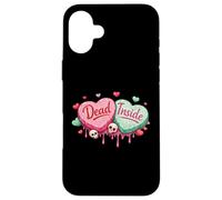Dead Inside Anti-Valentines Day Hearts Funny Meme Men Women Case for iPhone 16 Plus