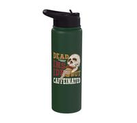 Dead Inside But Caffeinated Coffee Lover Stainless Steel Insulated Water Bottle