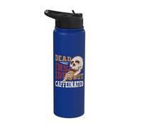 Dead Inside But Caffeinated Coffee Lover Stainless Steel Insulated Water Bottle