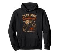 Dead Inside But Caffeinated Funny Halloween Costume Pullover Hoodie