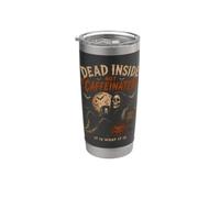 Dead Inside But Caffeinated Funny Halloween Costume Stainless Steel Insulated Tumbler