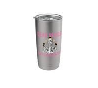 Dead Inside BUT Caffeinated Funny Skelton Coffee Meme Stainless Steel Insulated Tumbler