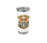Dead Inside But Caffeinated | Retro Skeleton Coffee Stainless Steel Insulated Tumbler