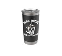 Dead Inside But Caffeinated Skeleton Coffee Lover Baristas Stainless Steel Insulated Tumbler