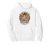 Dead Inside But Caffeinated Skeleton with Coffee Sarcastic Pullover Hoodie