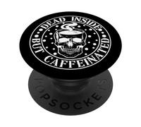 Dead Inside But Caffeinated - Vintage Skeleton Halloween PopSockets Swappable PopGrip