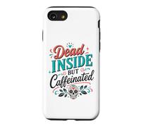 Dead Inside But Caffeinated Vintage Typography Sugar Skull Case for iPhone SE (2020) / 7/8