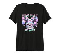 Dead Inside But Hoppy Skull Bunny Pastel Goth Easter Premium T-Shirt