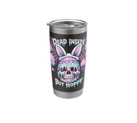 Dead Inside But Hoppy Skull Bunny Pastel Goth Easter Stainless Steel Insulated Tumbler