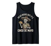 Dead Inside but It's Cinco de Mayo Tacos and Tequila Skull Tank Top