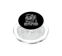 Dead Inside But On Time Grim Reaper Funny Coffee PopSockets PopGrip for MagSafe