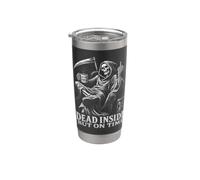 Dead Inside But On Time Grim Reaper Funny Coffee Stainless Steel Insulated Tumbler