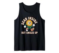 Dead Inside But Smiles Up Sunflower Skeleton Tank Top