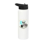Dead Inside But Still Caffeinated Skeleton Coffee Funny Stainless Steel Insulated Water Bottle