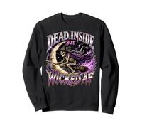 Dead Inside But Wicked AF Funny Halloween Goth Spooky Sweatshirt