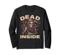 Dead Inside Grim Reaper The Angel Of Death Soul Collector Long Sleeve T-Shirt