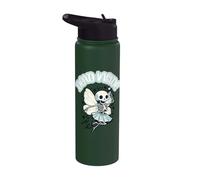 Dead Inside Skeleton Fairy Funny Gothic Quote Stainless Steel Insulated Water Bottle