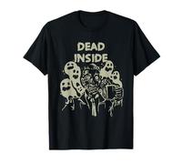 Dead Inside Skull Zombie Dark Humor Punk Goth T-Shirt